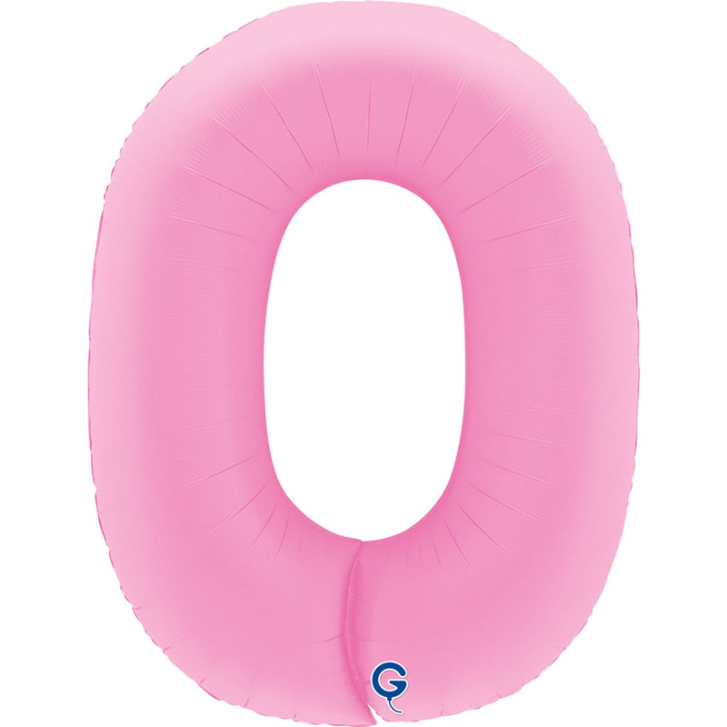 XXL Zahlen Folienballon 40"/102cm | Matte Sakura Pink
