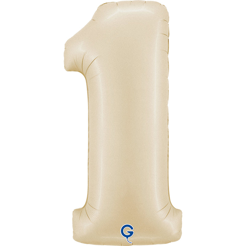 Riesenzahl Folienballon 40"/102cm | Satin Cream