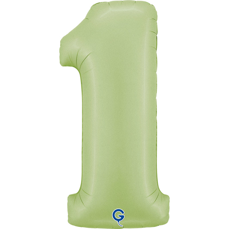 Riesenzahl Folienballon 40"/102cm | Satin Olive