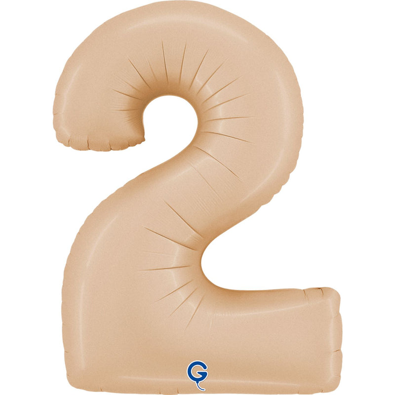 Riesenzahl Folienballon 40"/102cm | Satin Nude