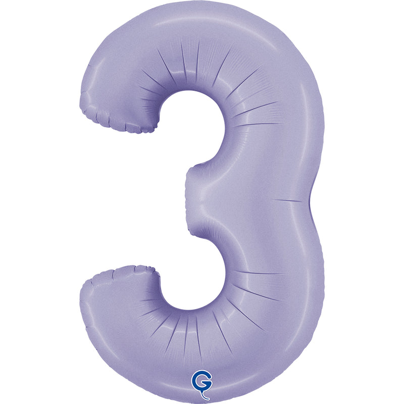 Riesenzahl Folienballon 40"/102cm | Satin Lilac