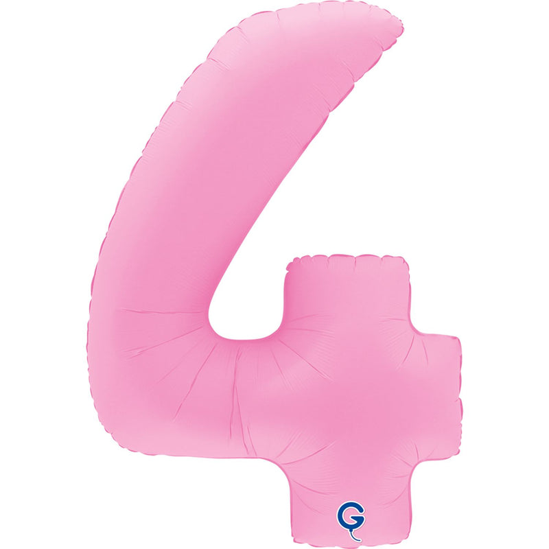 XXL Zahlen Folienballon 40"/102cm | Matte Sakura Pink