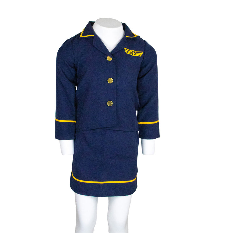 Stewardess Kostüm für Mädchen 4-tlg.