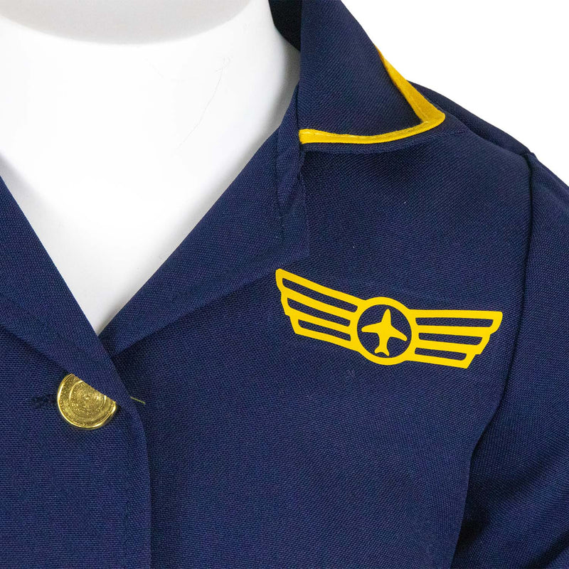 Stewardess Kostüm für Mädchen 4-tlg.