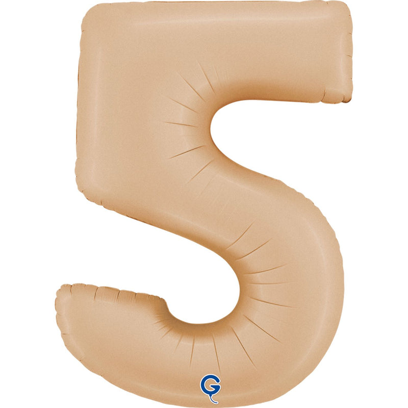 Riesenzahl Folienballon 40"/102cm | Satin Nude
