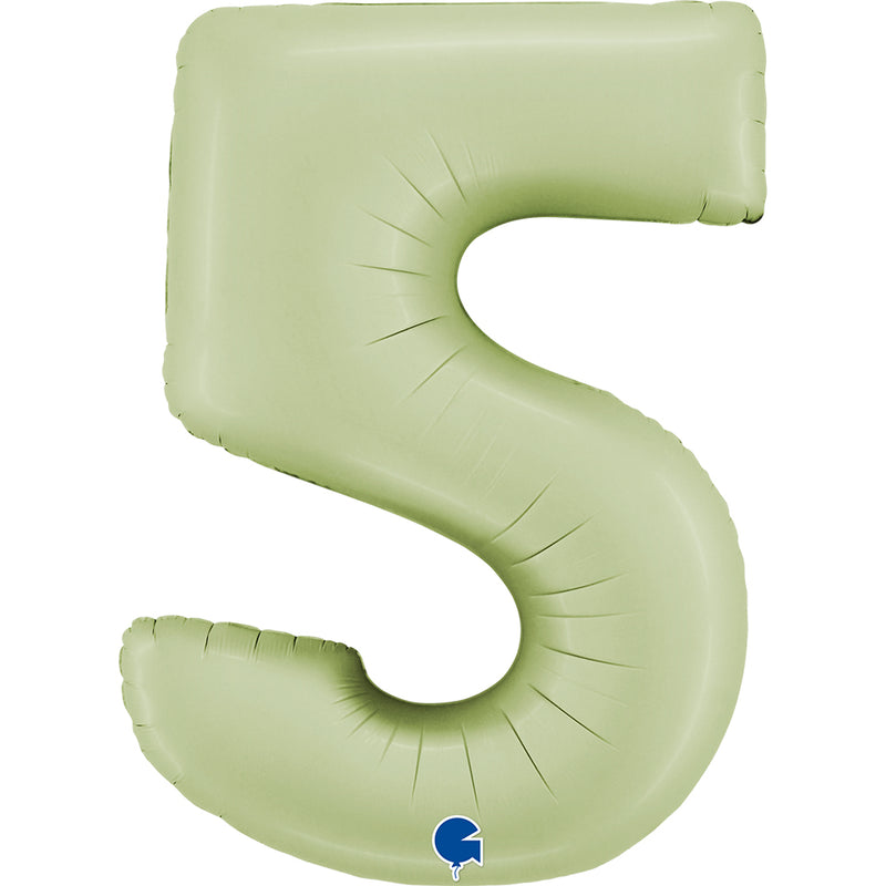 Riesenzahl Folienballon 26"/66cm | Satin Olive #5
