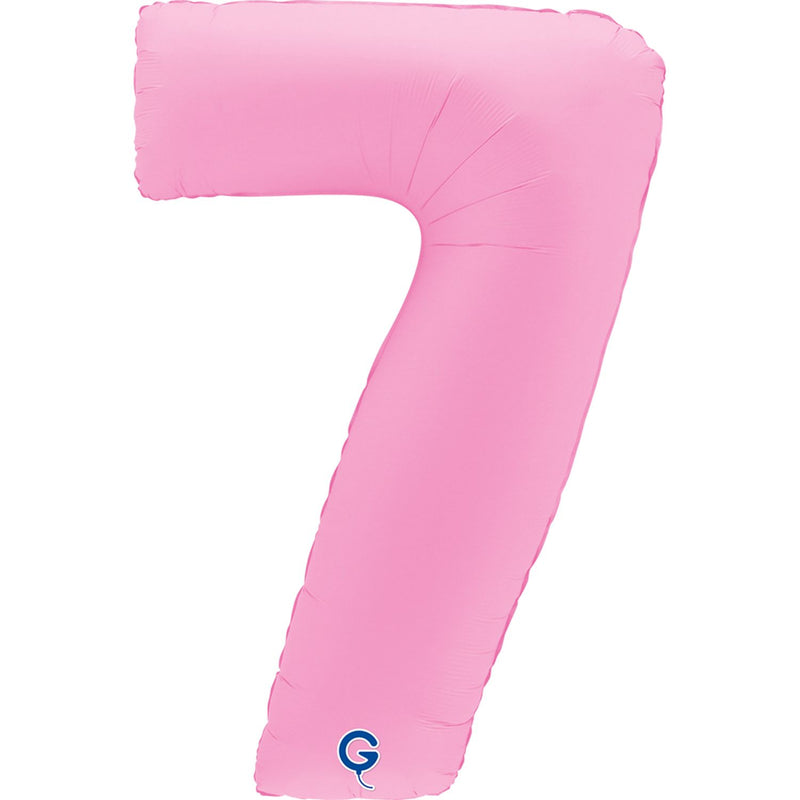 XXL Zahlen Folienballon 40"/102cm | Matte Sakura Pink