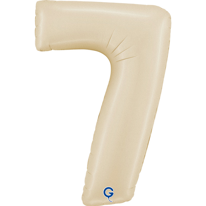 Riesenzahl Folienballon 40"/102cm | Satin Cream