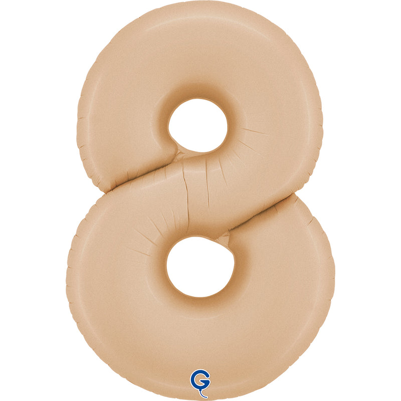 Riesenzahl Folienballon 40"/102cm | Satin Nude