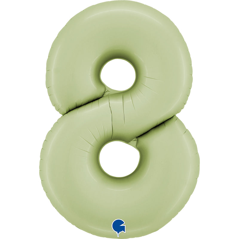 Riesenzahl Folienballon 26"/66cm | Satin Olive #8