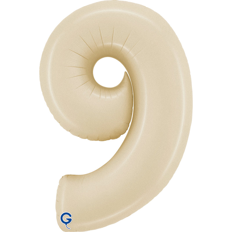 Riesenzahl Folienballon 40"/102cm | Satin Cream