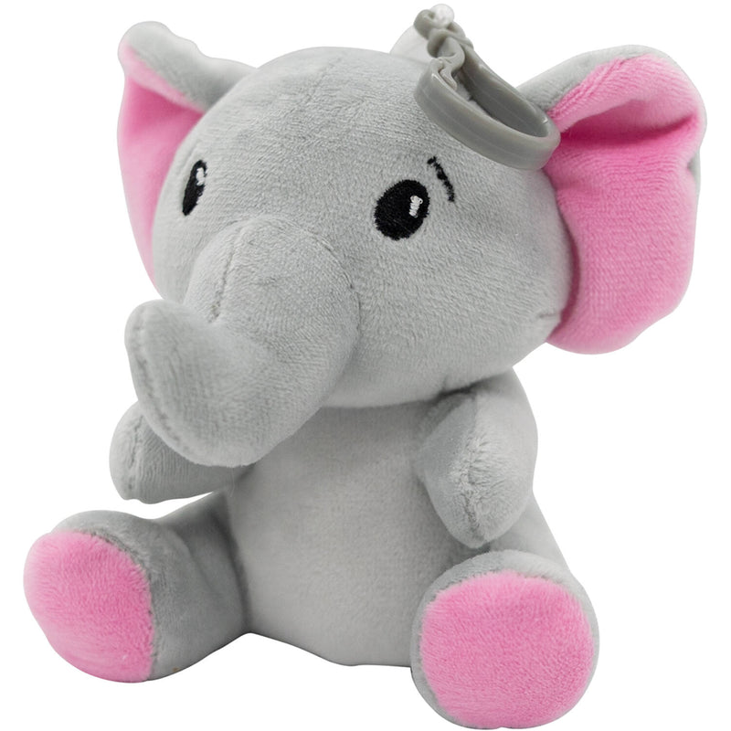 2-in-1 Plüschtier-Ballongewicht 90g Elefant m. rosa Ohren