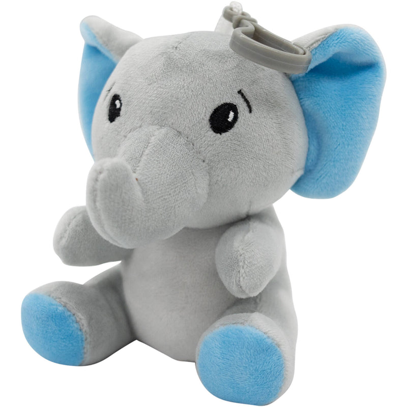 2-in-1 Plüschtier-Ballongewicht 90g Elefant m. blauen Ohren