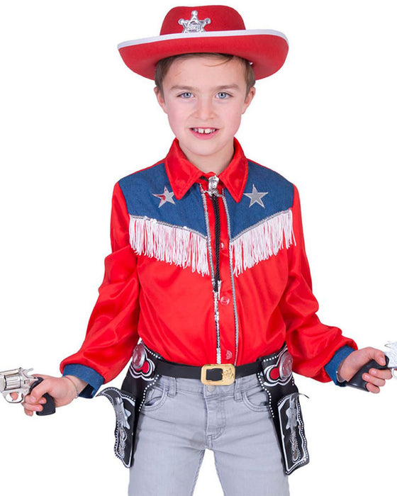 Wild West Cowboy Hemd mit Fransen für Kinder