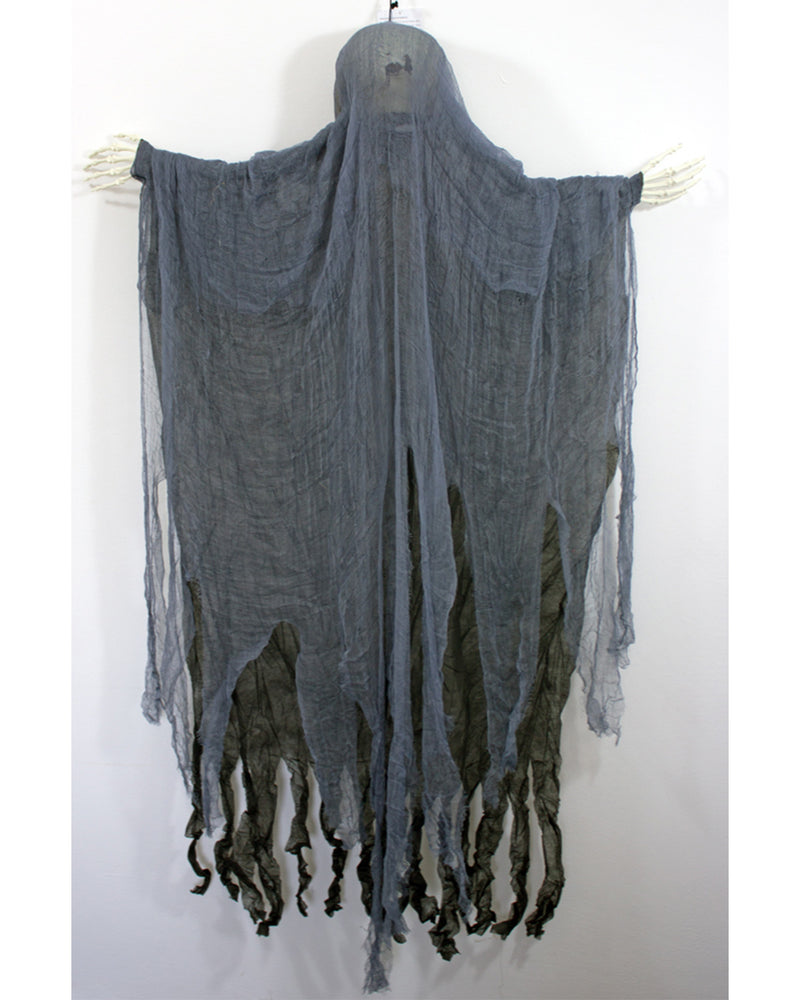 Schwarze Todesfee mit Totenkopf Deko 150x90 cm