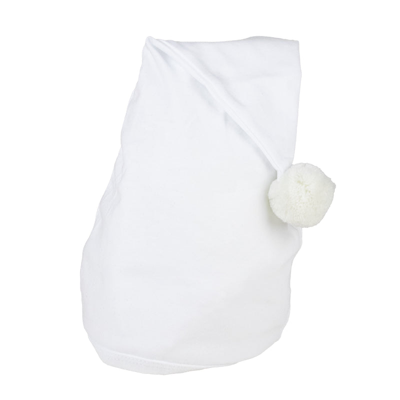 Kinder Schlafmütze mit Bommel - Baumwolle | Weiß