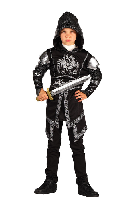 Ninja Samurai Kostüm "Shogun" für Jungen | Schwarz Silber