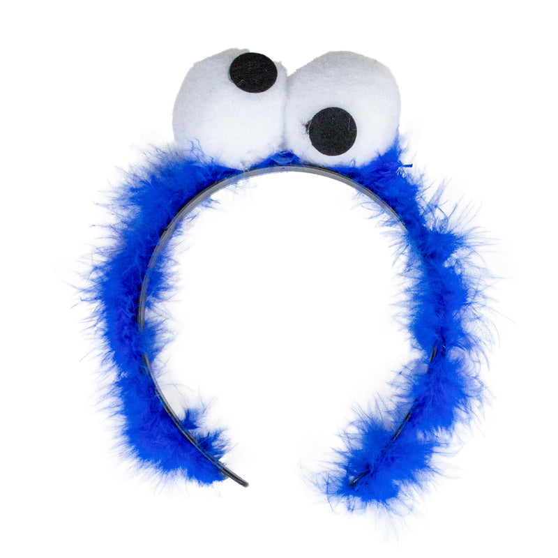 Haarreif zum Cookie Krümelmonster Kostüm | Blau mit Kulleraugen