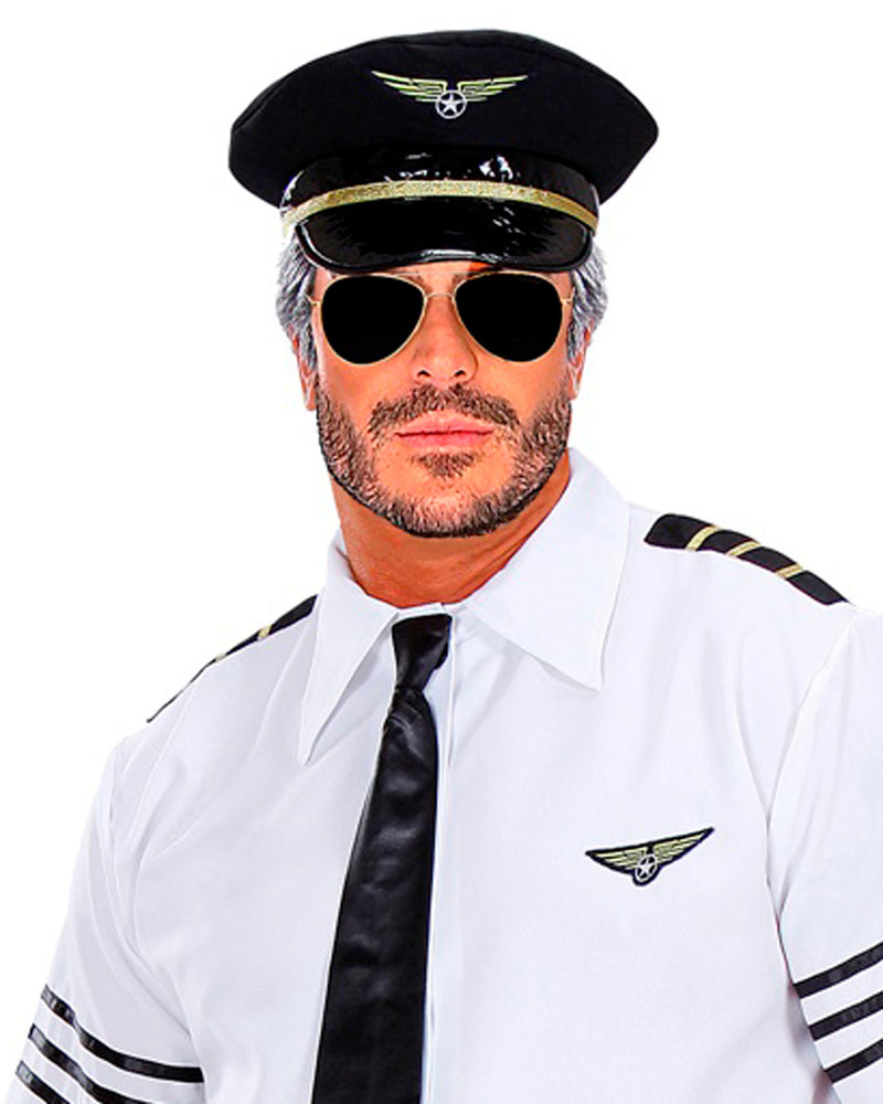 Pilotenmütze für Erwachsene - 414003 | Schwarz