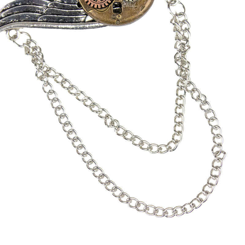 Flügel Brosche zum Steampunk Kostüm - 414014 | Bronze