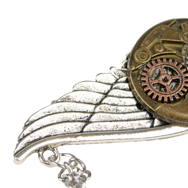 Flügel Brosche zum Steampunk Kostüm - 414014 | Bronze