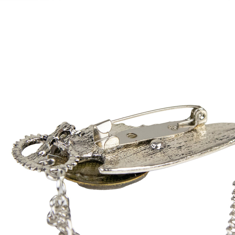 Flügel Brosche zum Steampunk Kostüm - 414014 | Bronze