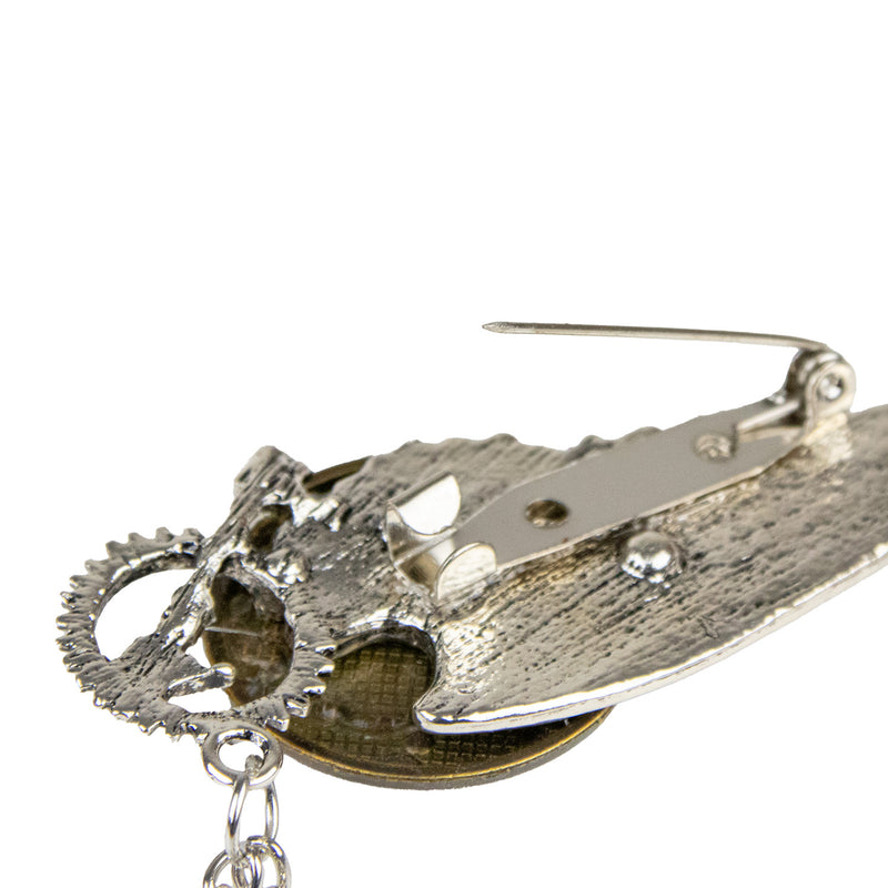Flügel Brosche zum Steampunk Kostüm - 414014 | Bronze