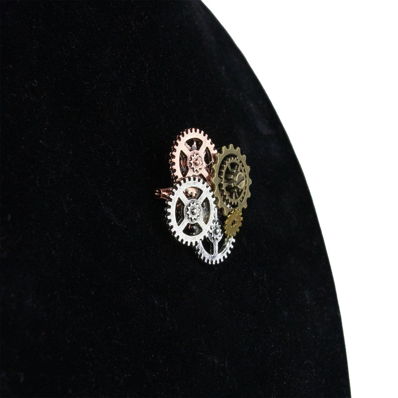 Zahnräder Brosche zum Steampunk Kostüm - 414015 | Bronze
