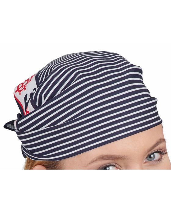 Matrosen Bandana - Marine Halstuch 55 x 55 cm - 414016 | Blau Weiß