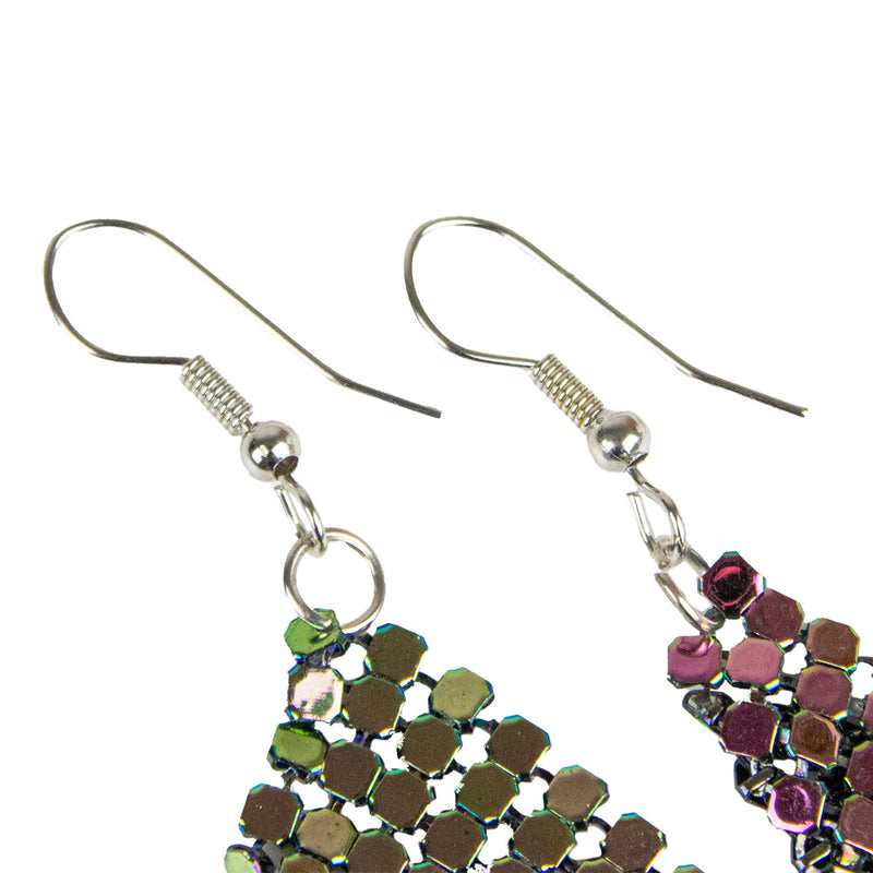 Glitzernde Regenbogen Ohrringe 414114 | Bunt - Disco