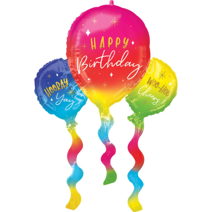 Shape Folienballon "Birthday Fun Balloons" | 66 x 91 cm