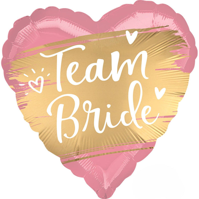 18"/Ø45cm Folienballon Herz Satin Team Bride