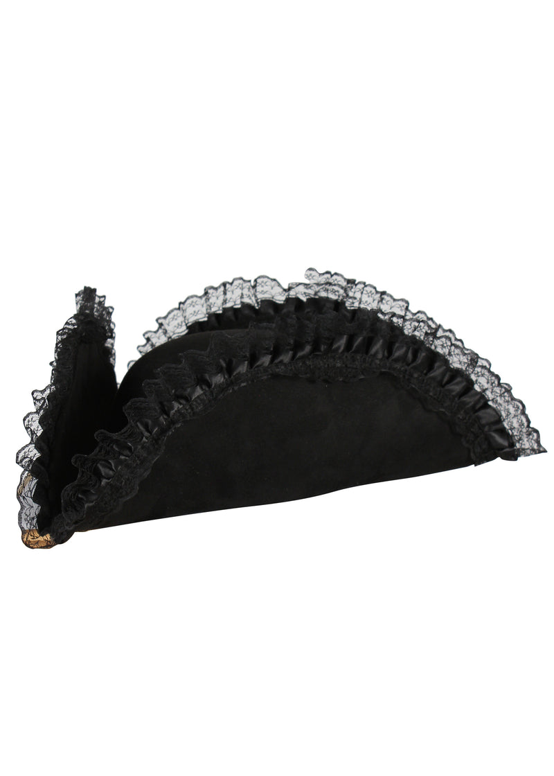 Dreispitz Hut "Captain Blackbeard" | Schwarz