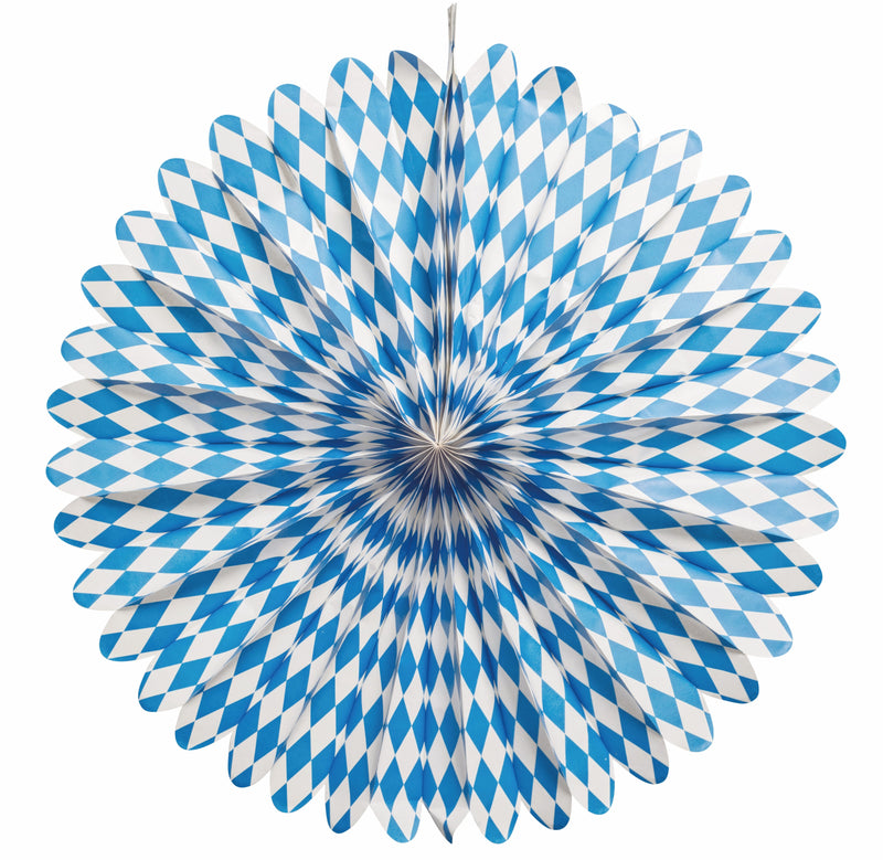Dekofächer Bayern Weiss-Blau ø70cm