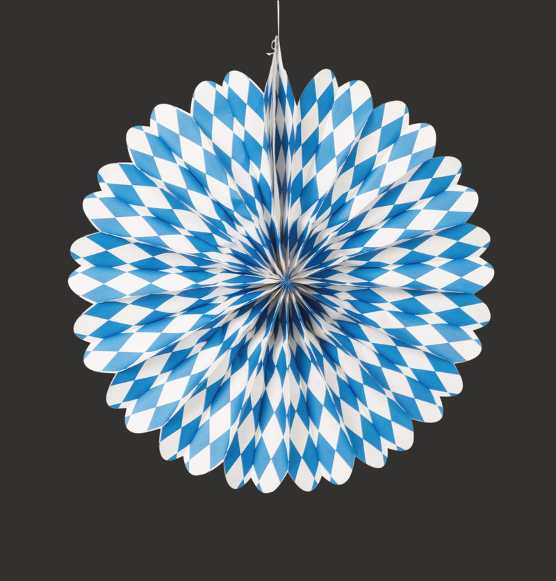 Dekofächer Bayern Weiss-Blau ø46cm