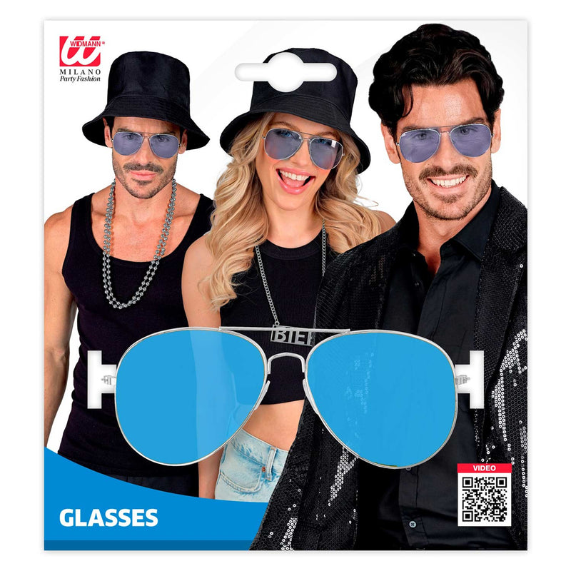 Pilotenbrille mit getönten Gläsern | Blau