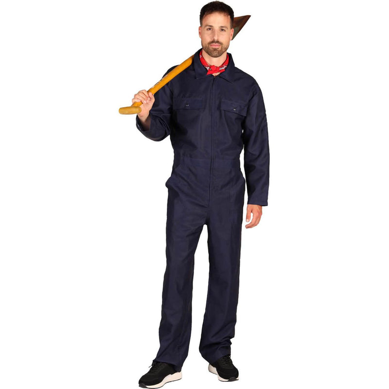 Kostüm für Herren "Michael Halloween" | Overall Langarm Dunkelblau