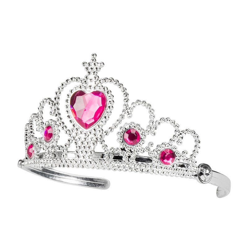 Tiara Krone "Grace" für Kinder | Silber Pink