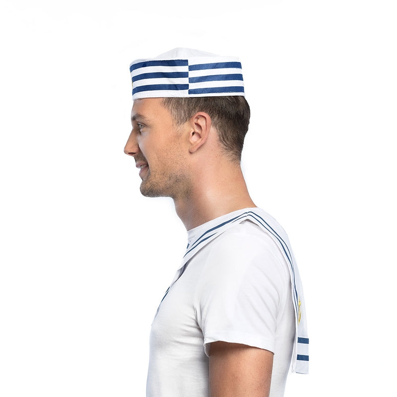 Matrosen-Kragen zum Kostüm | Weiß Blau