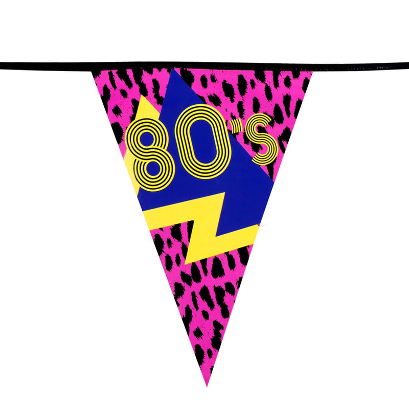 Wimpelkette 80´s PE | 36x25cm, 6m