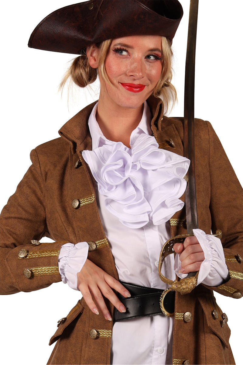 Piratin Mantel "Anne Bonny" für Damen | Braun