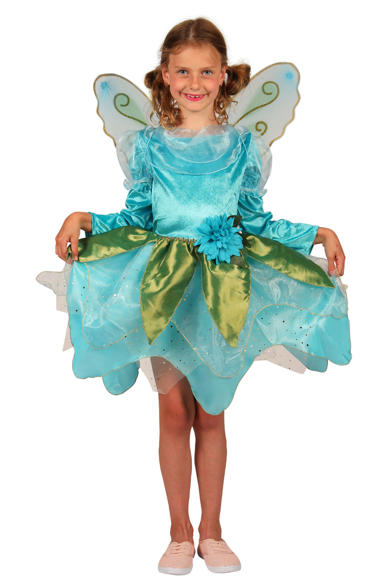Elfen Kostüm "Blue Wonder" für Mädchen | Türkis