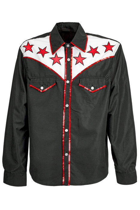 Cowboy Hemd "Rodeo" für Herren | Schwarz