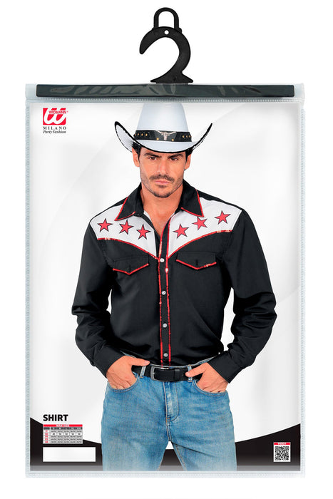 Cowboy Hemd "Rodeo" für Herren | Schwarz