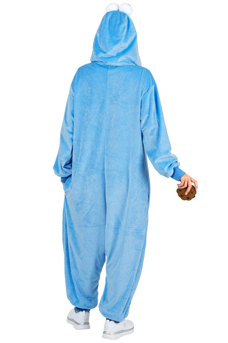 "Süßigkeiten Monster" Overall Kostüm für Erwachsene | Blau - Onesie