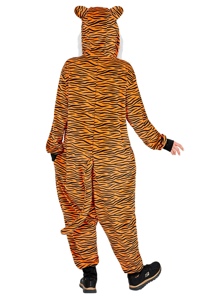 Tierkostüm "Tiger" für Erwachsene | Overall Plüschkostüm