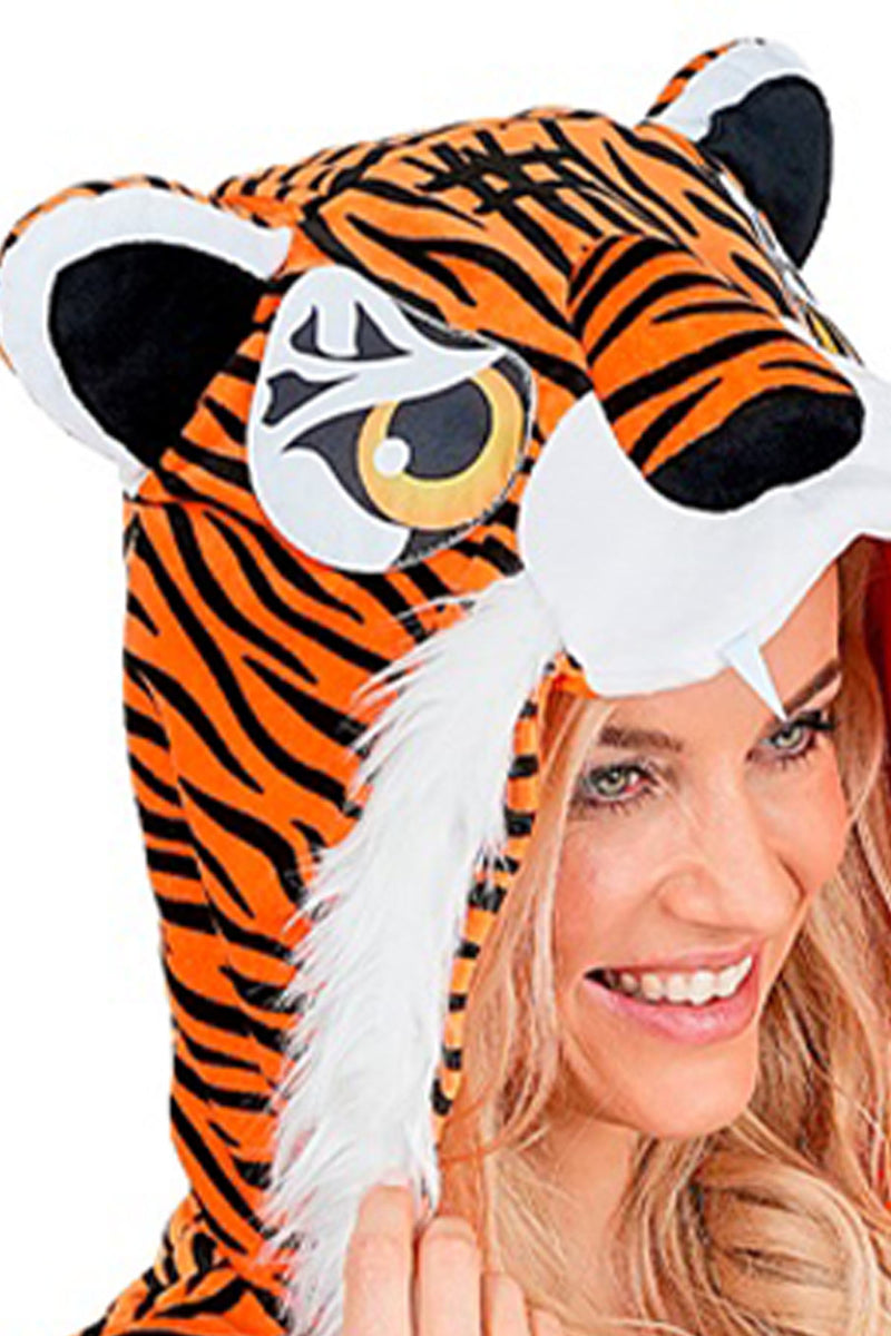 Tierkostüm "Tiger" für Erwachsene | Overall Plüschkostüm