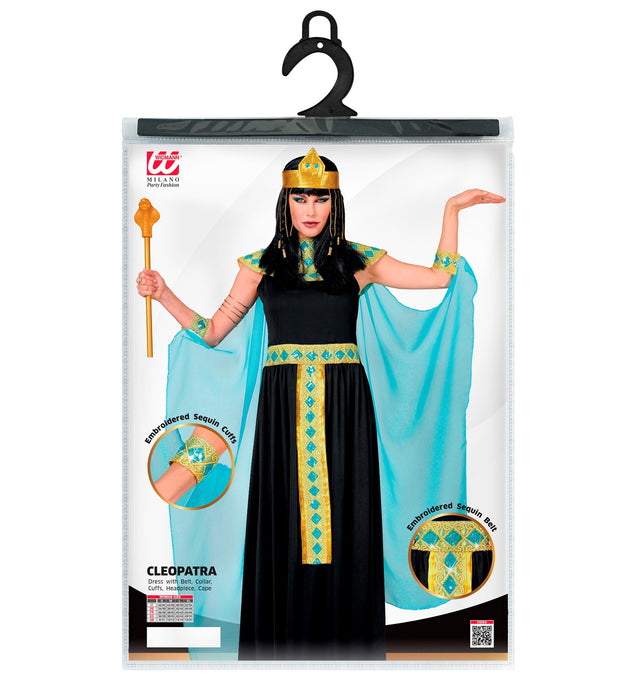 Cleopatra Damenkostüm 5-teilig | Schwarz Gold