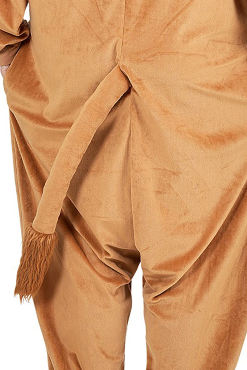 Tierkostüm "Löwe" für Erwachsene | Overall Plüschkostüm