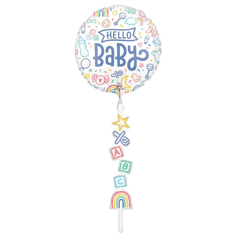 70" Jumbo Tail Airwalker "Hello Baby" | 175 x 60 cm